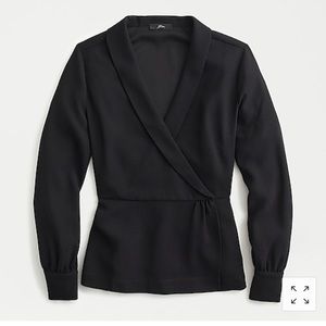 NWT J. Crew Drapey Faux Wrap 365 Crepe Top